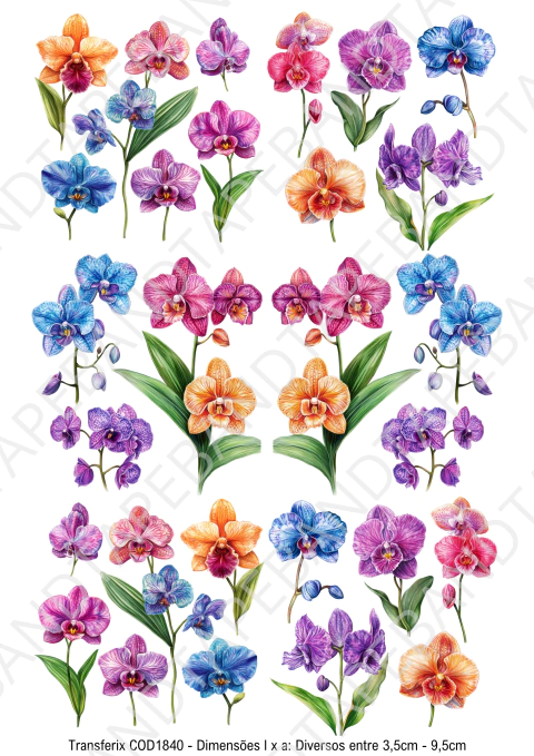 DECALQUE HIDRO TRANSFER - FLORES - COD1840