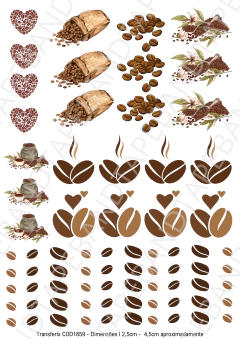 DECALQUE HIDRO TRANSFER - CAFÉ - COD1859 - comprar online