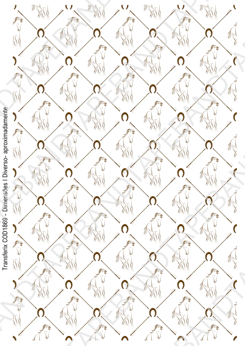 DECALQUE HIDRO TRANSFER - CAVALOS - COD1869