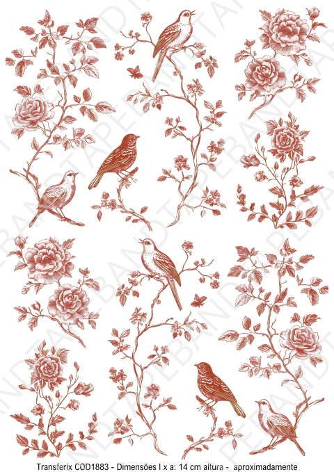 DECALQUE HIDRO TRANSFER - FLORES - COD1883