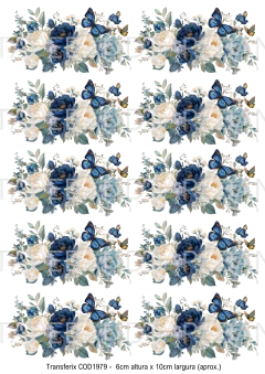 DECALQUE HIDRO TRANSFER - FLORES - COD1979 - comprar online