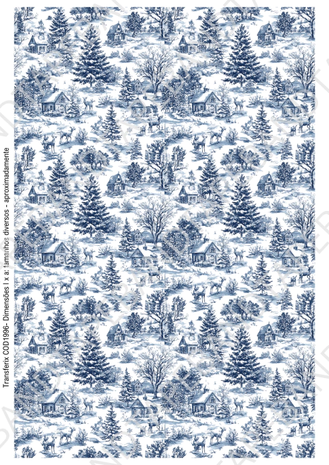 DECALQUE HIDRO TRANSFER - NATAL TOILE - COD1996