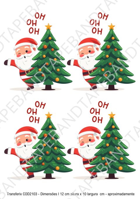 DECALQUE HIDRO TRANSFER - NATAL - COD2103