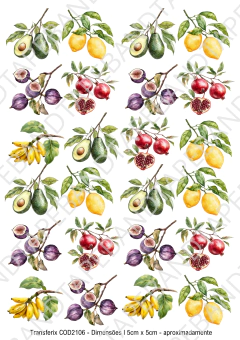 DECALQUE HIDRO TRANSFER - FRUTAS - COD2106 - comprar online