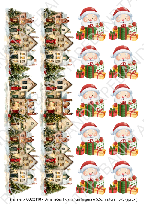 DECALQUE HIDRO TRANSFER - NATAL - COD2118 - comprar online