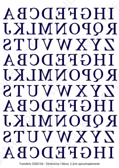DECALQUE HIDRO TRANSFER - ALFABETO/LETRAS - COD2154 - comprar online