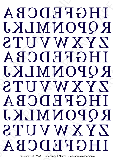 DECALQUE HIDRO TRANSFER - LETRAS - COD2154