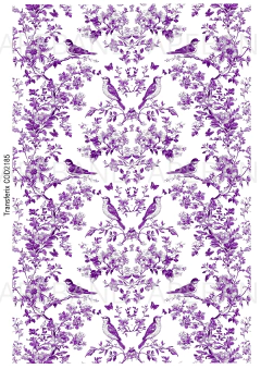 DECALQUE HIDRO TRANSFER - PÁSSAROS TOILE - COD2185 - comprar online
