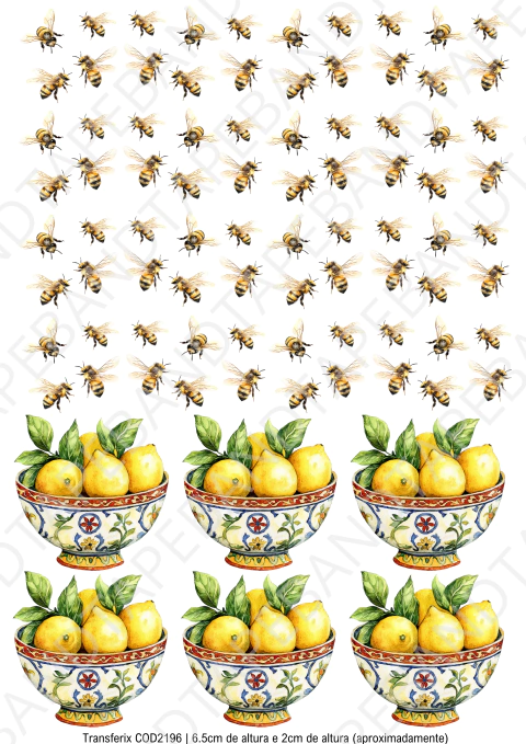 DECALQUE HIDRO TRANSFER - LIMÃO S - COD2196