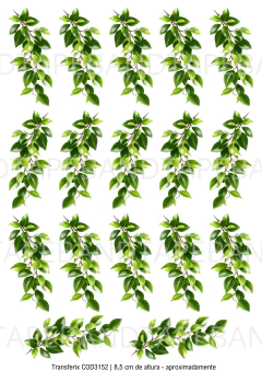 DECALQUE HIDRO TRANSFER - FOLHAS - COD3152