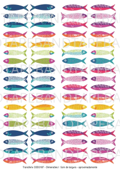 DECALQUE HIDRO TRANSFER - SARDINES - COD3187
