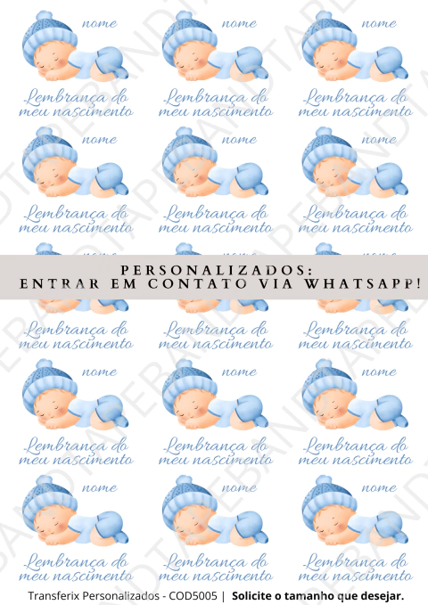 DECALQUE HIDRO TRANSFER - PERSONALIZADOS - COD5005