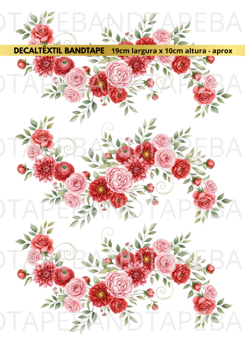 DECALTÊXTIL - FLORES - DT923 (Folha A4)