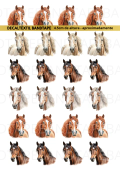 DECALTEXTIL - CAVALOS - 970 (Folha A4)