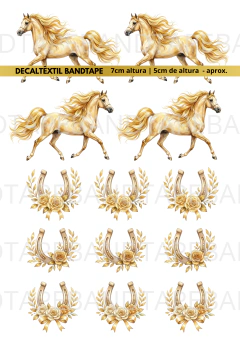 DECALTEXTIL - CAVALOS - 974 (Folha A4)