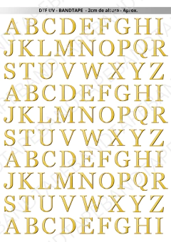 DTF UV 130 - ALFABETO/LETRAS