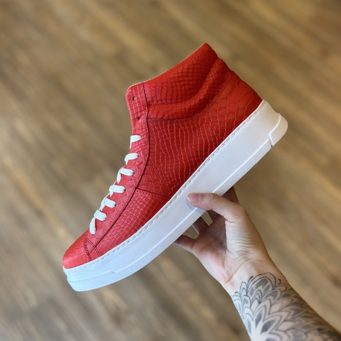BARCELONA ROJO CROCO SUELA BAJA - comprar online