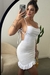 Vestido Sandy babado Branco - comprar online