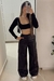 Calça Pantalona Courino C/ Bolsos na internet