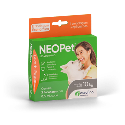 Combo Neopet 0,67mL para Cães até 10 Kg - Antipulgas e Carrapatos Ourofino