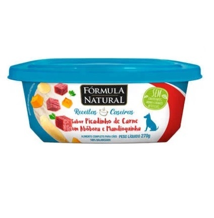 Fórmula Natural Receitas Caseiras Cães Adultos Picadinho de Carne com Abóbora e Mandioquinha 270g