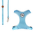 Conjunto Peitoral Neocomfy e Guia para Gatos Azul