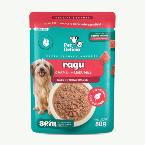 Pet Delicia Sache Ragu Carne Cao - 80g - comprar online