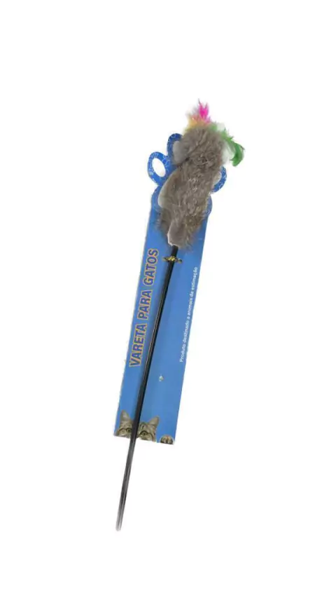 Vareta Interativa Para Gatos com Pelinho