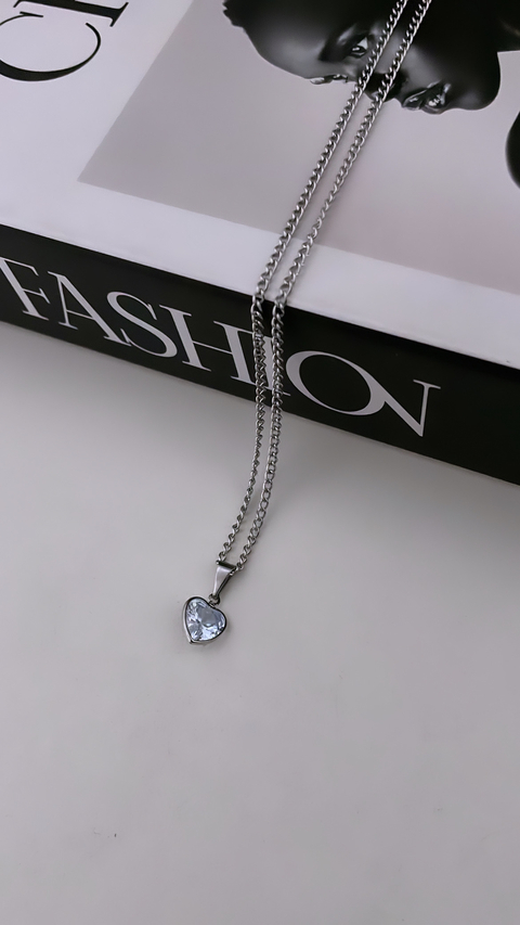 Colar ponto de luz aço inox