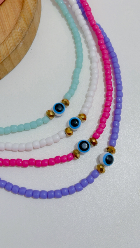 Colar missangas olho grego