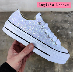 Angies New Cristal trabajado con glitter tornasol en lurex - comprar online
