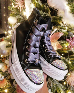 Angies Cristal Boots con detalles en gris