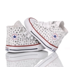 Botas Angies todas cubiertas en strass total white - comprar online
