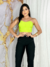 Cropped corset feminino Verde lima