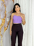 Cropped corset feminino Lilás
