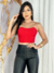 Cropped corset feminino Vermelho