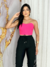 Cropped corset feminino Pink