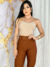 Cropped corset feminino NUDE