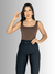 Body Inspiração Zara - Camila Marrom