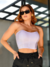 Cropped corset feminino branco