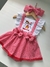 Romper Meu primeiro Arraiá Xadrez Vermelho - Carinha de anjo