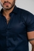 Camisa Acetinada Manga Curta - comprar online