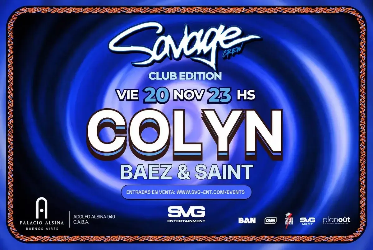Flyer de Colyn · Club Edition en Palacio Alsina, 2026-11-20