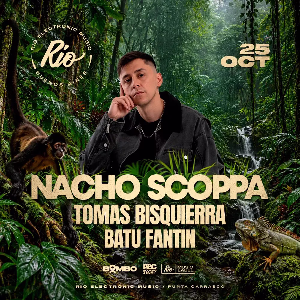 Flyer de Nacho Scoppa · Río en Punta Carrasco, 2026-10-25