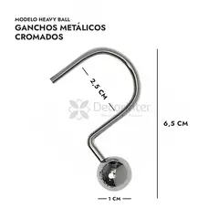 Ganchos para Cortina de Baño HEAVY BALL Negros - comprar online