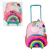 Mochila Escolar Infantil Menina Com Rodinhas Unicórnio Arco-íris - comprar online