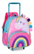 Mochila Escolar Infantil Menina Com Rodinhas Unicórnio Arco-íris