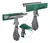 Rodo limpa vidros spray móvel Spin Mop 3 em 1 com cabeçote verde e cabo cinza, ideal para limpeza de superfícies.