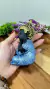 ESTATUETA BUDA INFANTIL EM RESINA AZUL E DOURADA - comprar online