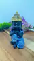 ESTATUETA BUDA INFANTIL EM RESINA AZUL E DOURADA
